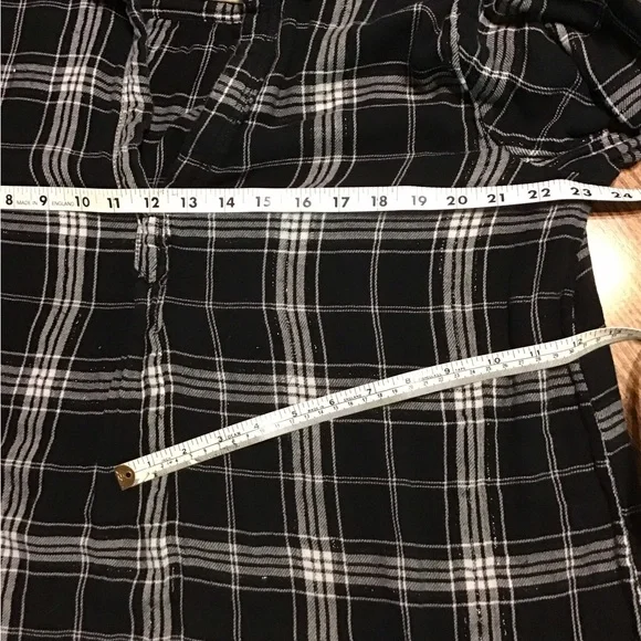Sonoma size XL  Black and White Checkered long sleeve pullover Shirt - Picture 9 of 11